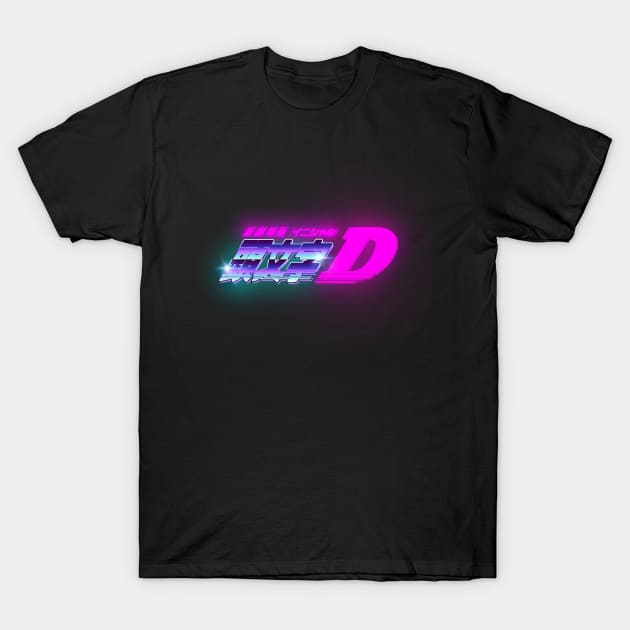 Initial D 80s retro logo T-Shirt by mrcatguys